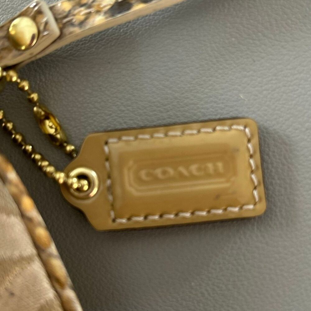 Coach Madison Op Art C Python Embossed Wristlet - image 5